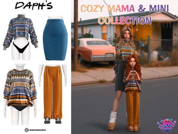 Sims 4 — DAPHS - Vintage Sweater C1691 - TSR.package by Daph's — Compatible with HQ mod