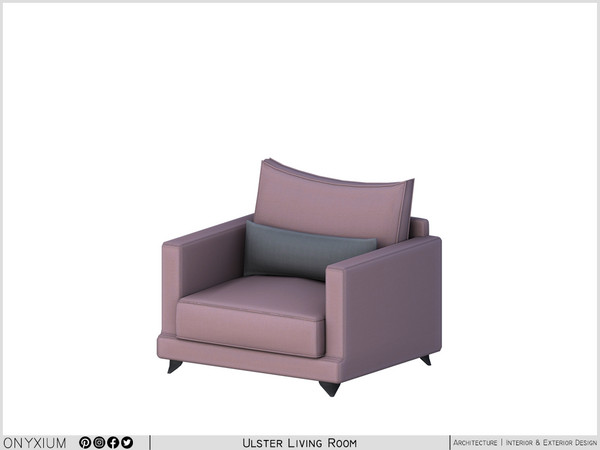 Sims 4 — Ulster Single Sofa by Onyxium — Onyxium@TSR Design Workshop Living Room Collection - Belong To The 2025 Year