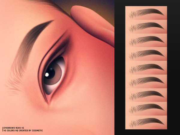 Sims 4 — Eyebrows N165 V1 by cosimetic — - Female