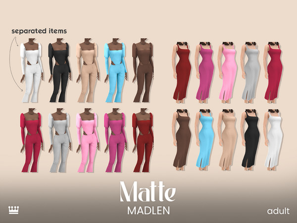 Sims 4 — [Madlen] Matte Pants.package by Madlen — Designed for the modern minimalist, each piece combines clean lines and