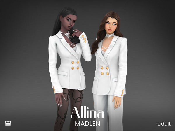 Sims 4 — [Madlen] Allina Blazer.package by Madlen — A chic combination of a tailored blazer and sleek pants available in