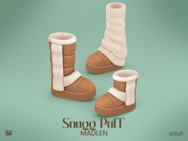 Sims 4 — [Madlen] CozyCaramel Boots by Madlen — Perfect for those chilly days! This set has 3 pair of cozy boots!