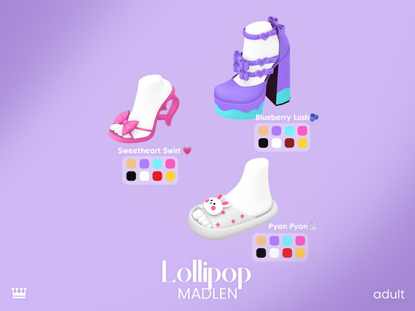 Sims 4 — [Madlen] Pyon-Pyon Slides by Madlen — Sweet, sassy, and a little bit extra! This set consists of 3 items! Left