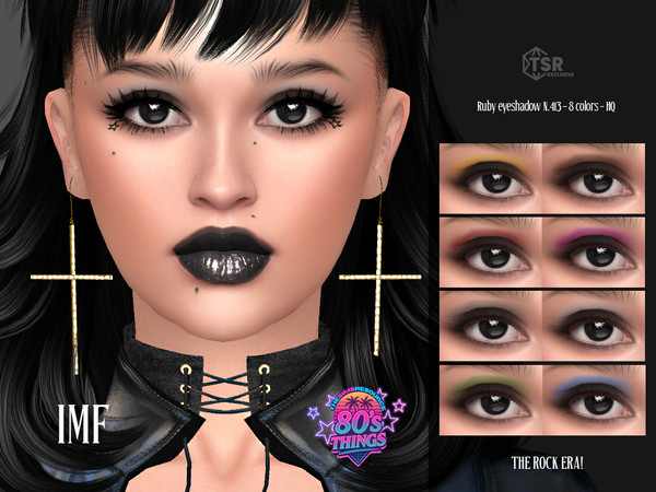 Sims 4 — 80s Things - IMF Ruby Eyeshadow N.413 by IzzieMcFire — Ruby Eyeshadow N.413 contains 8 colors in hq texture.