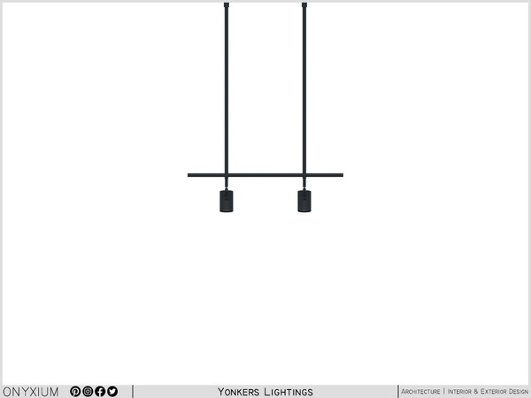 Sims 4 — Yonkers Pendant Spotlight Double Medium by Onyxium — Onyxium@TSR Design Workshop Lighting Collection - Belong To