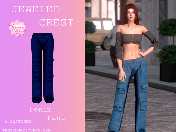 Sims 4 — (JC)DenimPant by JeweledCrest — .Denim Pant
