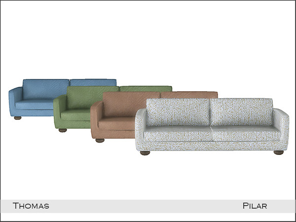 Sims 4 — Pilar Thomas Sofa by Pilar — This was my living room in the 1980s.