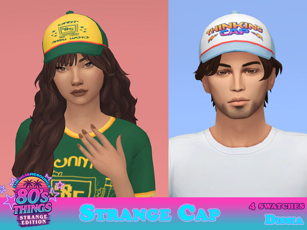 Sims 4 — Strange Cap by Dissia — Cap inspired by popular series