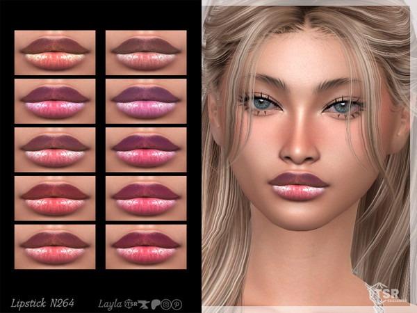 Sims 4 — Lipstick N264 by Layla — Previews were made using HQ Mod