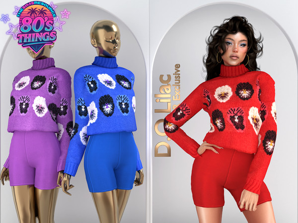 Sims 4 — 80's Cozy Sport Set DO113 Bottom 2070 by DOLilac — Includes: (Top + Bottom)
