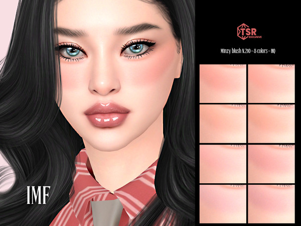 Sims 4 — IMF Minzy Blush N.210 by IzzieMcFire — Minzy Blush N.210 contains 8 colors in hq texture.