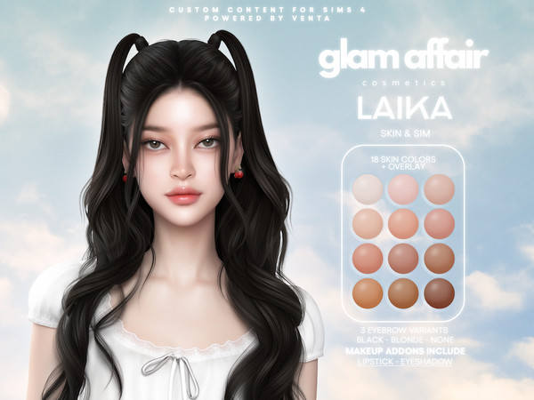 Sims 4 — Glam Affair - Laika Skin (Overlay) by VentaStudio — 54 Swatches