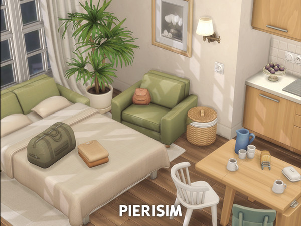 Sims 4 — UNFOLD - Armchair | Pierisim by Pierisim — The Unfold set is ready to be... unfold! It focuses on small spaces
