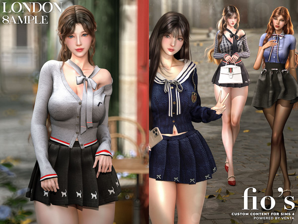 Sims 4 — Fio's - London Girls Set by VentaStudio — London Girls Top