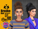 Sims 4 — Brooke Hair (80's Things) by GoAmazons — Messy updo ponytail in 80s style for female sims.