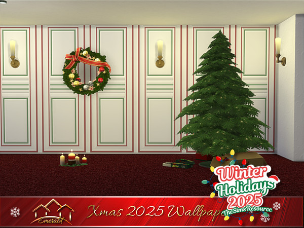 Sims 4 — Xmas 2025 Wallpaper 3 by Emerald — May this Christmas be full of surprises, gifts, and greetings for you.