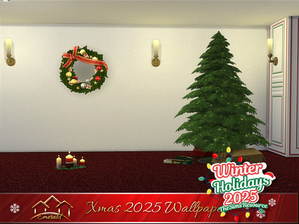 Sims 4 — Xmas 2025 Wallpaper 4 by Emerald — May this Christmas be full of surprises, gifts, and greetings for you.
