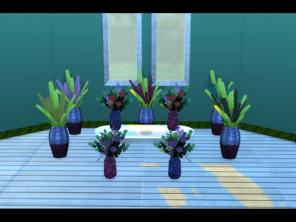 Sims 4 —  by CarineKitana — A set of Lucy vases, perfect for decorating your home.