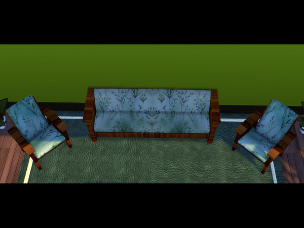 Sims 4 — Carina Coffee Table by CarineKitana — Create a comfortable and inviting balcony with this set. Contains 8 items: