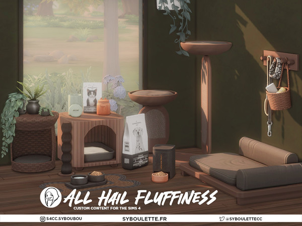 Sims 4 — All Hail Fluffiness - Leash and toys hanger by Syboubou — For Sims who believe their decor should stay flawless