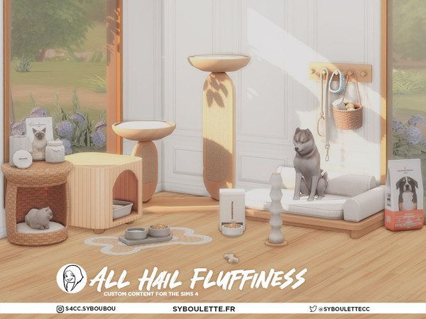 Sims 4 — All Hail Fluffiness - Large pet bed | Dog by Syboubou — For Sims who believe their decor should stay flawless