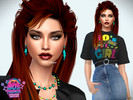 Sims 4 — 80's Things - Ottavia Vitrone by DarkWave14 — Download all CC's listed in the Required Tab to have the sim like