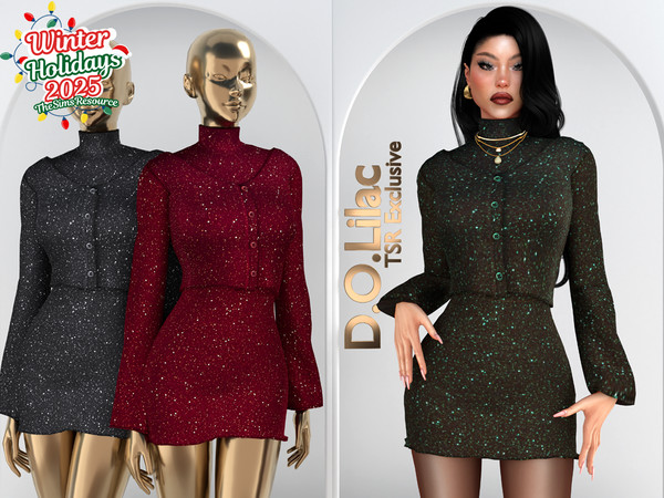 Sims 4 — Cozy Sparkle Set DO116 Bottom 2079 by DOLilac — Includes: (Top + Bottom)