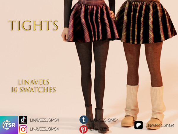 Sims 4 — ESTELLA - TIGHTS by linavees — New Mesh