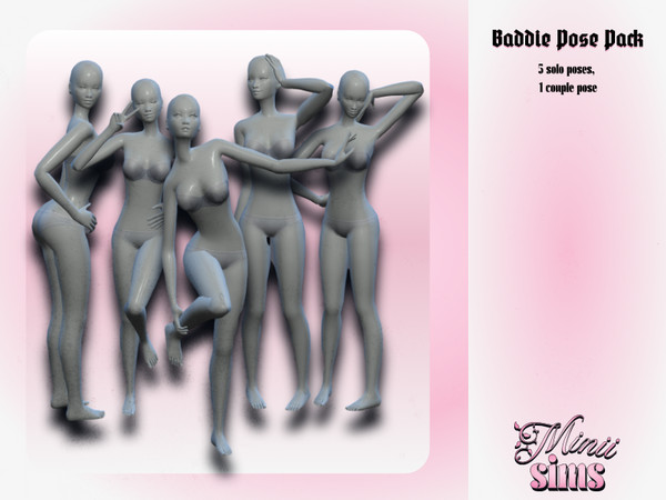 Sims 4 — Baddie Pose Pack by Minii_sims4 — To use the pose you will need the Pose Player and Teleport Any Sim. It also