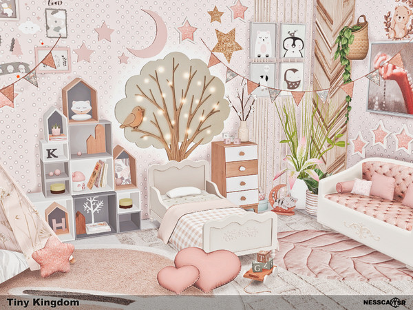 Sims 4 — Tiny Kingdom by Nessca — Tiny Kingdom is a charming room for little ones, where pastel colors, soft textures,