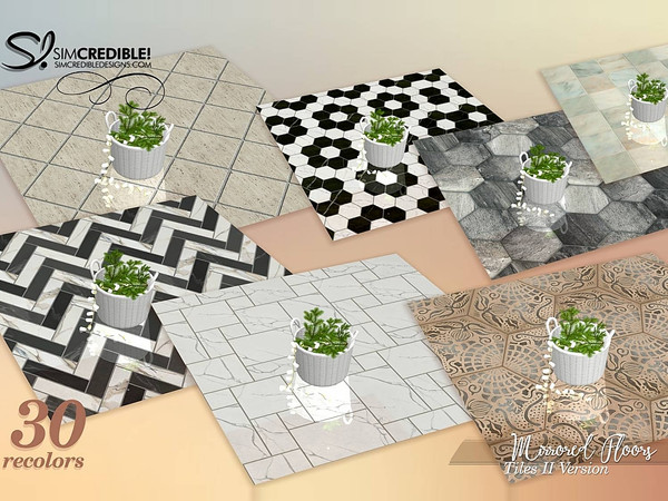 Sims 4 — SIMcredible Mirrored Floors - Tiles II by SIMcredible! — We worked for a good while on this project until we