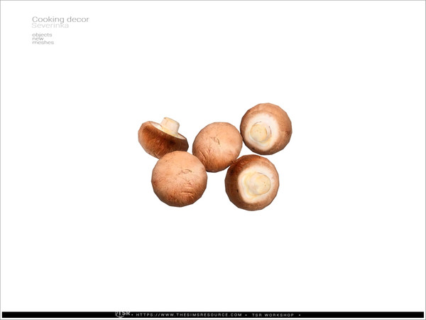 Sims 4 — Cooking decor - mushrooms by Severinka_ — Cooking decor set for kitchen decoration. Part 1 8 items: