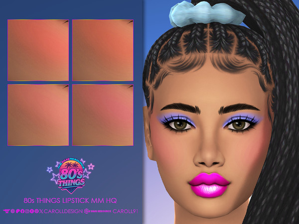 Sims 4 — 80s Things Blush MM HQ by Caroll912 — A 4-swatch Maxis Match cheek blush inspired by 80's retro makeup in the
