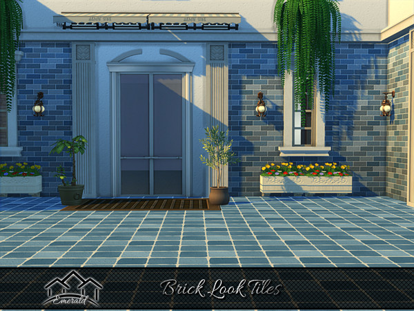 Sims 4 — Brick Look Tiles 2 by Emerald — Brick look tiles are a beautiful material that adds color and texture to any