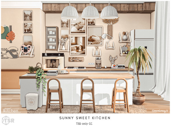 Sims 4 — Sunny Sweet Kitchen by Moniamay72 — A beautiful modern cozy kitchen in white colors.