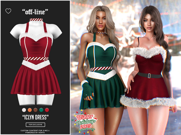 Sims 4 — Off-Line - Iclyn Dress by VentaStudio — Iclyn Dress