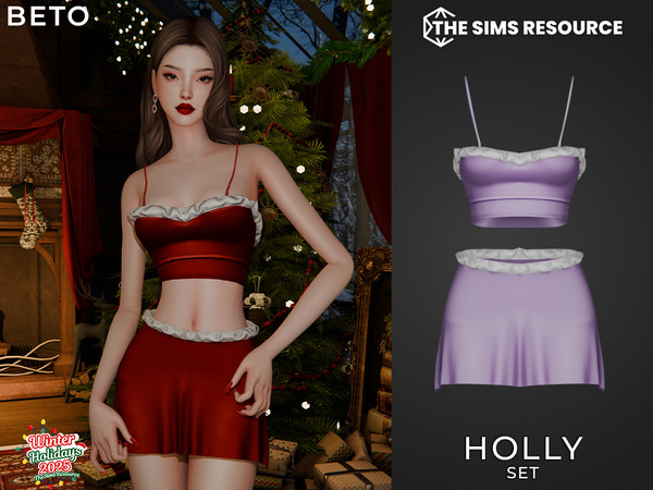 Sims 4 — Holly (SET) by Beto_ae0 — A cute and festive outfit, enjoy it!