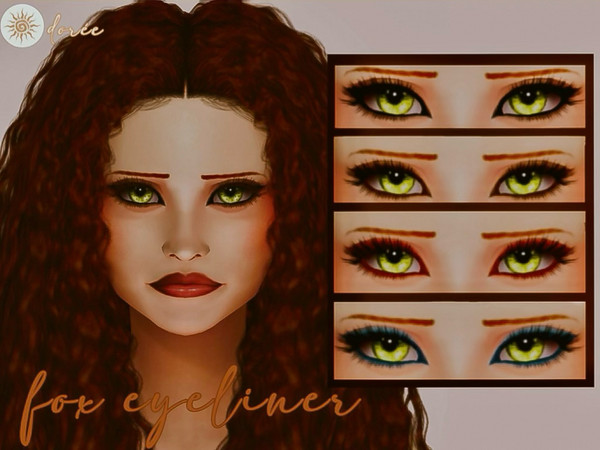 Sims 4 — fox eyeliner - doree by doreesims — sharp, inner corner eyeliner for your sims!