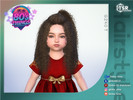 Sims 4 — 80'S THINGS - Curly Half Up Half Down Hair for Toddlers - Ginko 240T by Daisy-Sims — 21 base colors + 9 ombre