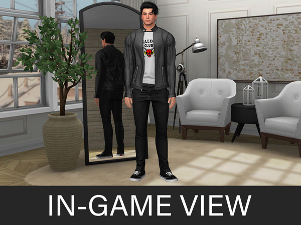 Sims 4 — By Beto - Eddie (Top) by Beto_ae0 — Outfit inspired by an iconic series, perfect for bad boys and daring