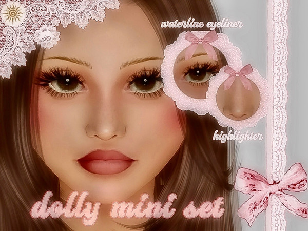Sims 4 — doree-waterline.eyeliner.package by doreesims — a cute set that includes a waterline eyeliner and a nose