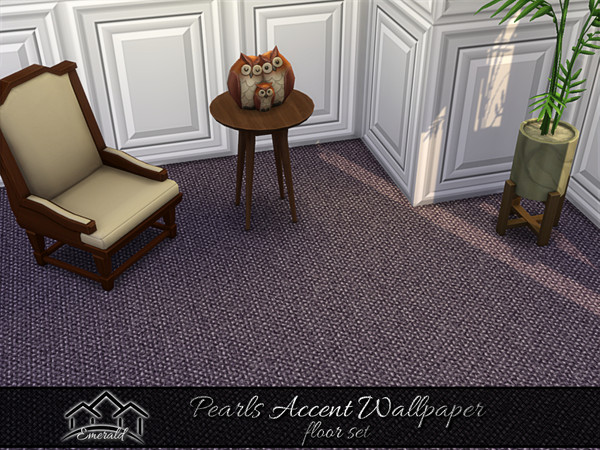 Sims 4 — Pearls Accent Wallpaper floor6 by Emerald — Create luxurious wall in your home with these pearls accent