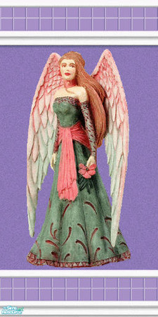 Sims 2 — Lavender Garden Angels - Individual Item by Lorah — Lavender Garden Vinyl downloadable seperate. All vinyl walls