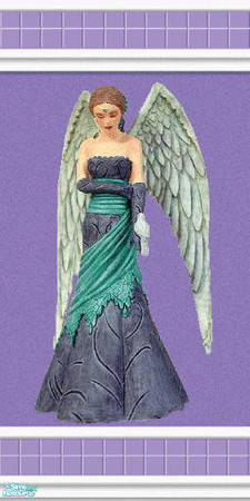 Sims 2 — Lavender Garden Angels - Individual Item by Lorah — Lavender Garden Vinyl downloadable seperate. All vinyl walls