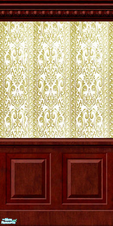 Sims 2 — Magnolia Hill Wallpaper by Cashcraft — A vintage Victorian wallpaper for my "Magnolia Hill" dining