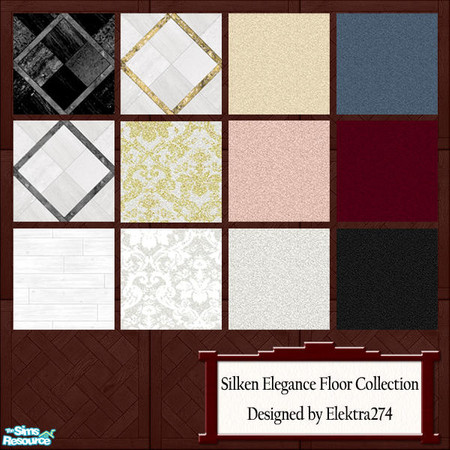 Sims 2 — Silken Elegance Floor Collection by elektra274 — A series of floors designed to match my 'Silken Elegance'