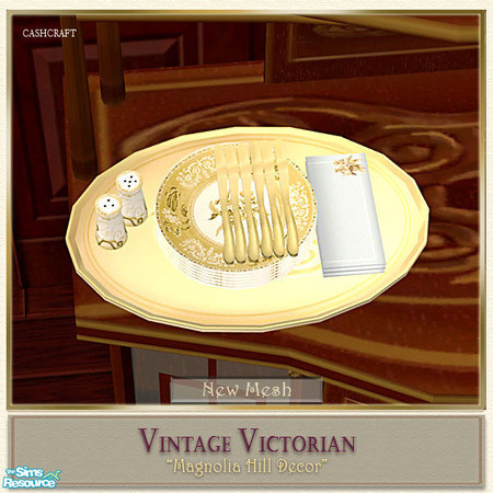 Sims 2 — Magnolia Hill Decor - Dinner Plates Tray by Cashcraft — Hopefully, you have downloaded my Magnolia Hill Dining