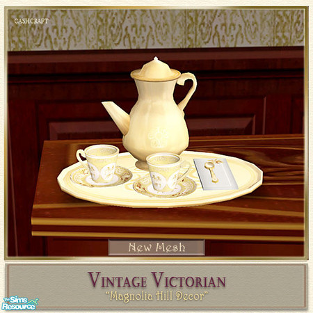 Sims 2 — Magnolia Hill Decor - Tea Set by Cashcraft — Hopefully, you have downloaded my Magnolia Hill Dining Room set,