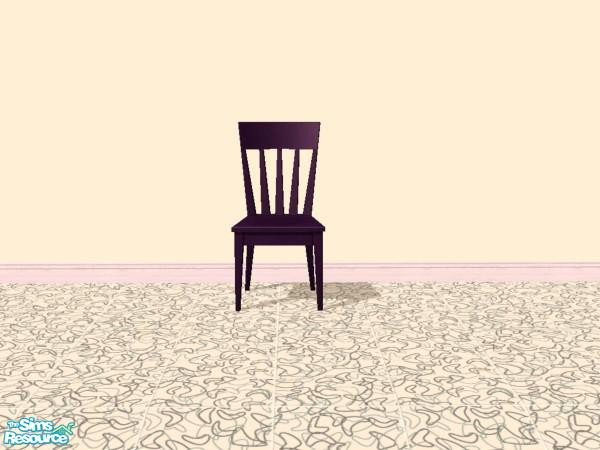 Sims 2 — Penn Station Dining Chair - Purple by dddrake — Part of the "Shauna Collection".