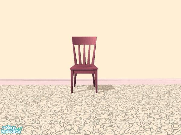 Sims 2 — Penn Station Dining Chair - Pink by dddrake — Part of the "Shauna Collection".